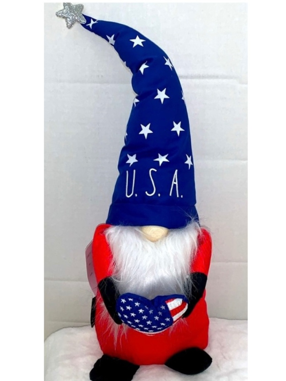 πΊπΈ RAE DUNN Patriotic Gnome & GNOME OF THE BRAVE Tabletop Decor NWT - Picture 3 of 15